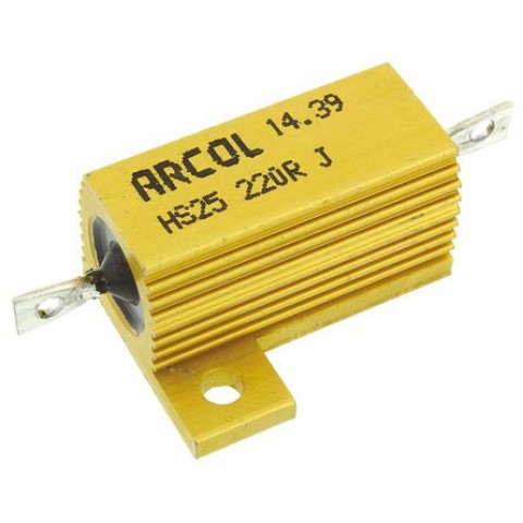 HS 25W 220R J HEATSINK RESISTOR 5% 